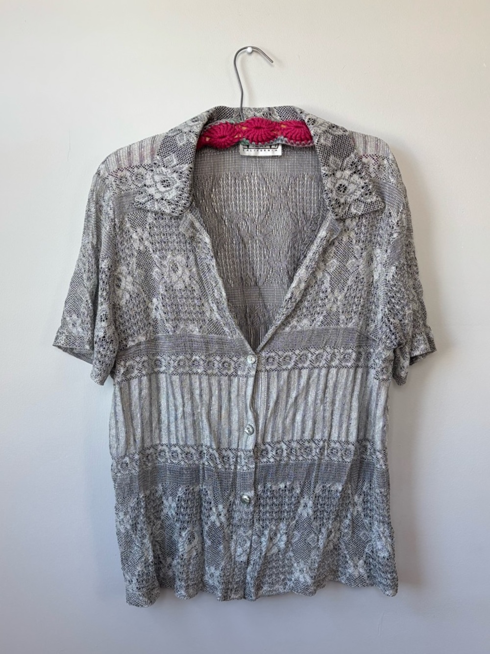 Vintage Grey Lace Top